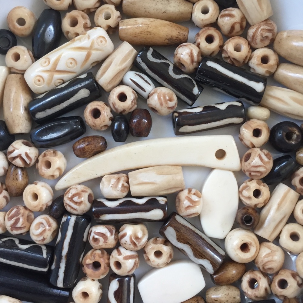 Assorted Bone Beads - Picture 3 of 6
